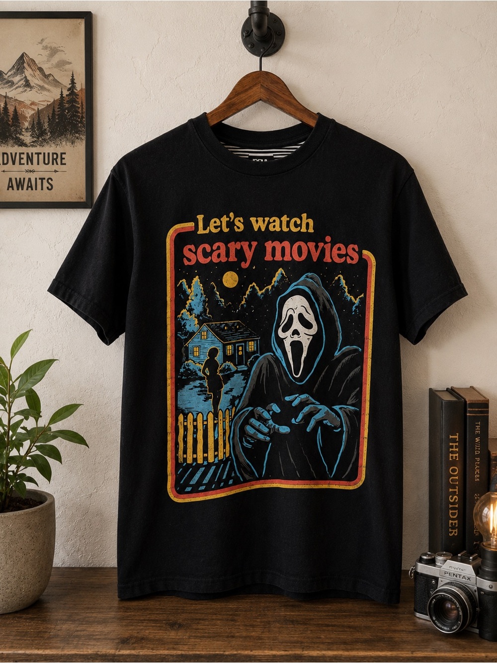 Men’s “Let's Watch Scary Movies”Graphic Tee
